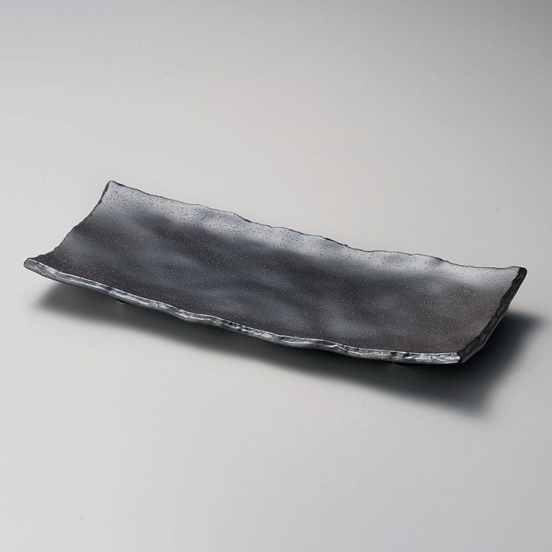 金正陶器 荒黒長角大盛皿 1個(ご注文単位1個)【直送品】