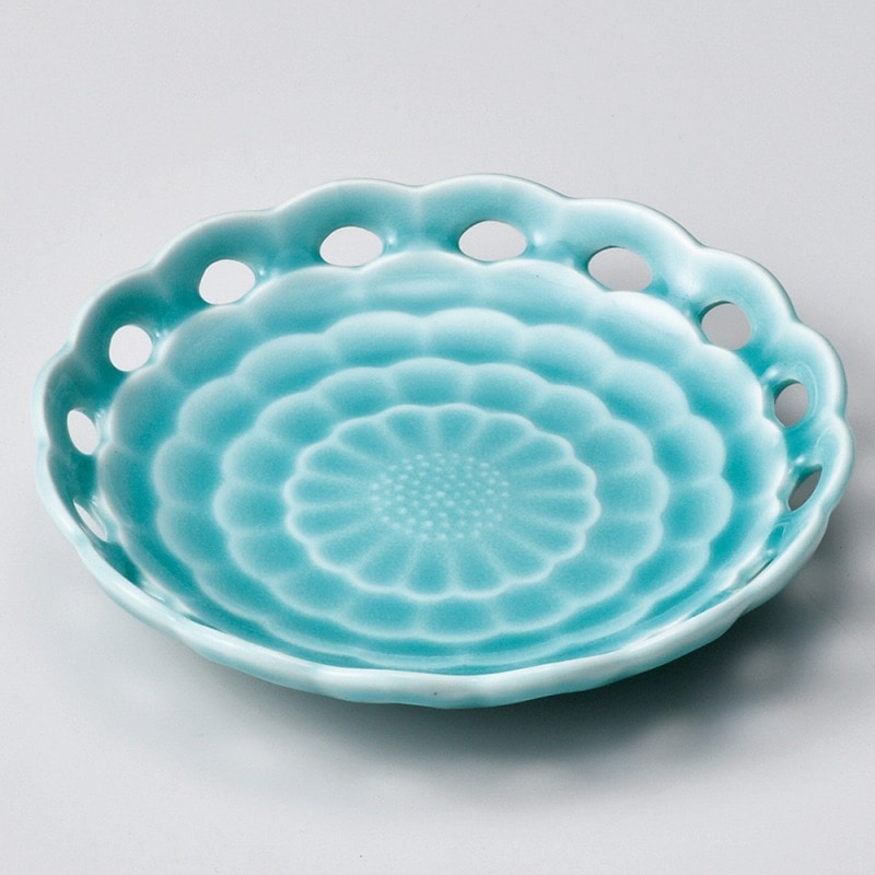 金正陶器 深海青磁フルーツ皿 1個(ご注文単位1個)【直送品】