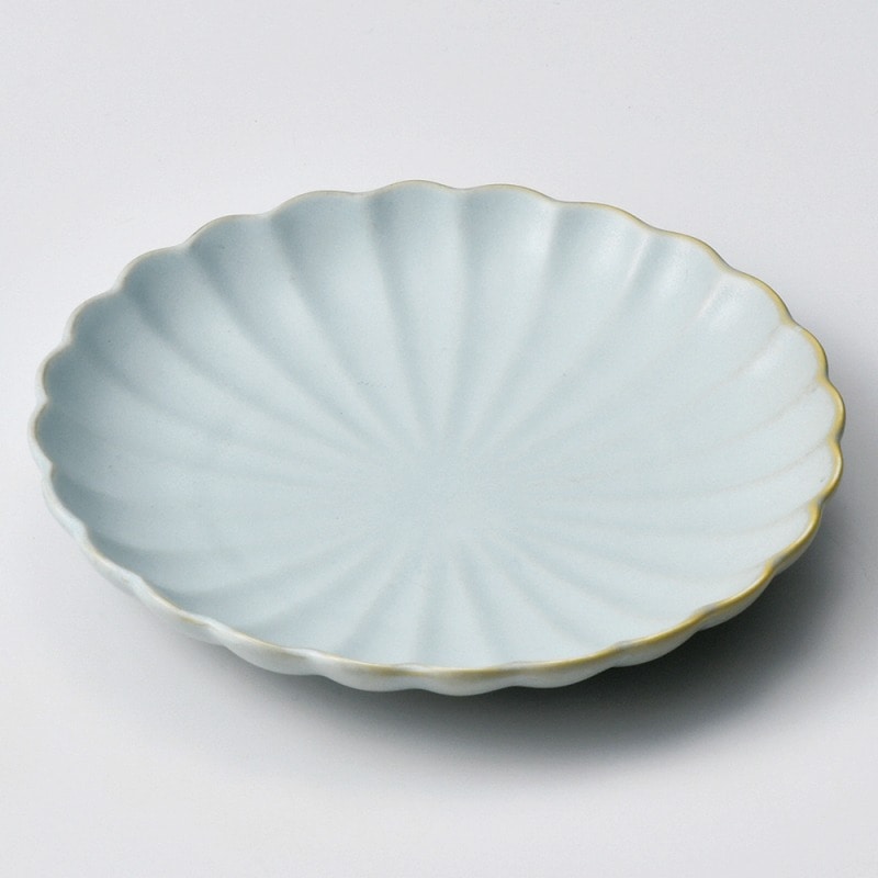 金正陶器 マットブルーひな菊13㎝皿 1個(ご注文単位1個)【直送品】