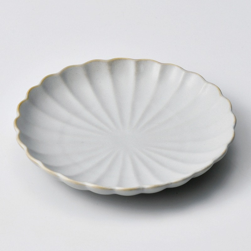金正陶器 マットグレーひな菊17㎝皿 1個(ご注文単位1個)【直送品】