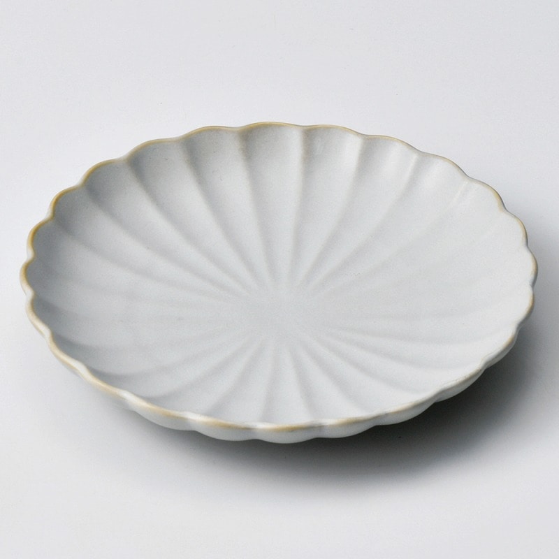 金正陶器 マットグレーひな菊13㎝皿 1個(ご注文単位1個)【直送品】