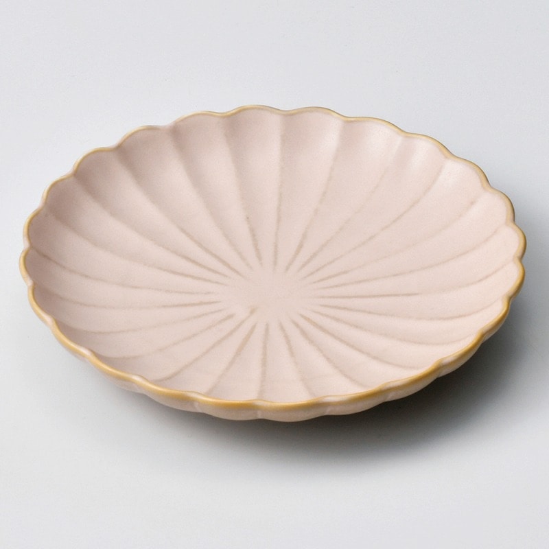 金正陶器 マットピンクひな菊13㎝皿 1個(ご注文単位1個)【直送品】