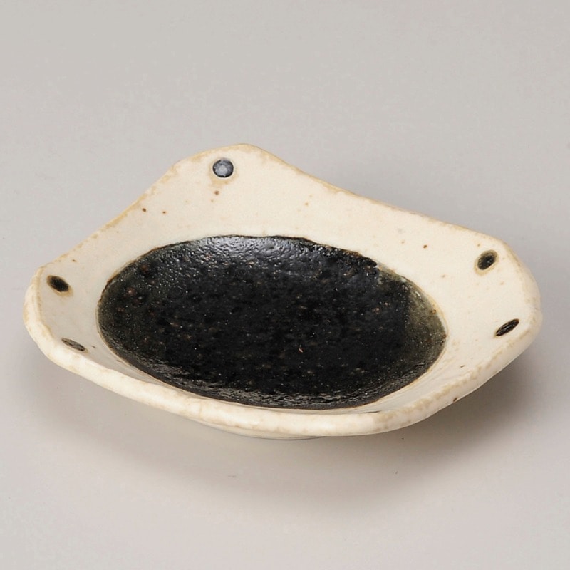 金正陶器 和黒(わっこく) ちぎり小皿 1個(ご注文単位1個)【直送品】