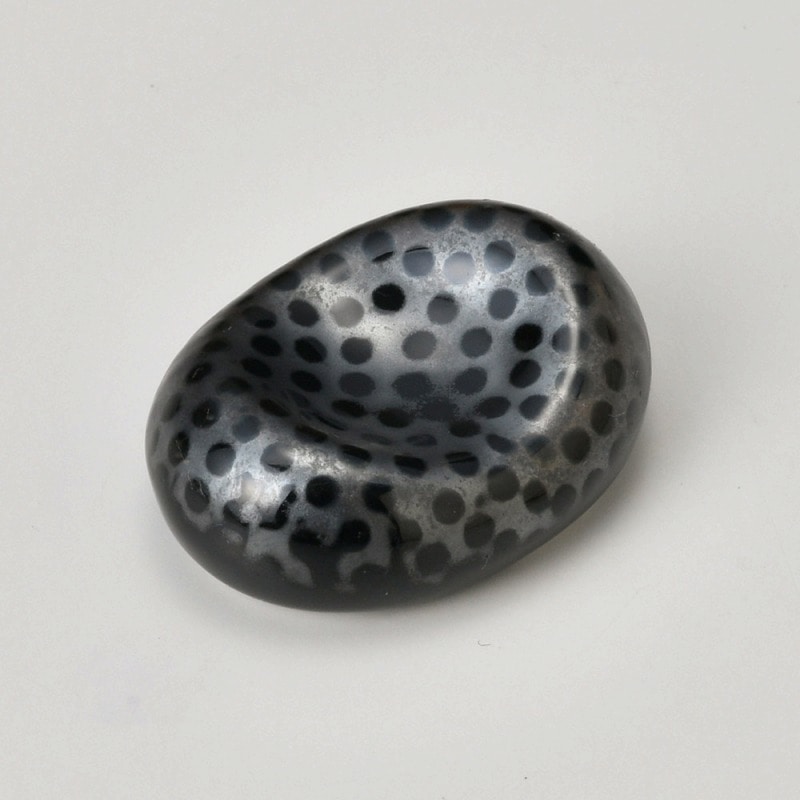金正陶器 黒銀彩ドット箸置 1個(ご注文単位1個)【直送品】