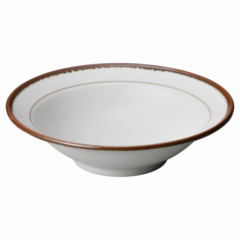 金正陶器 ブラウンエッジ17㎝浅鉢 1個(ご注文単位1個)【直送品】