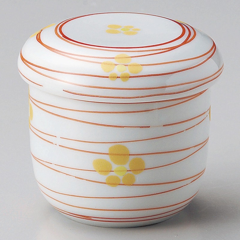 金正陶器 赤絵乱線梅むし碗 1個(ご注文単位1個)【直送品】