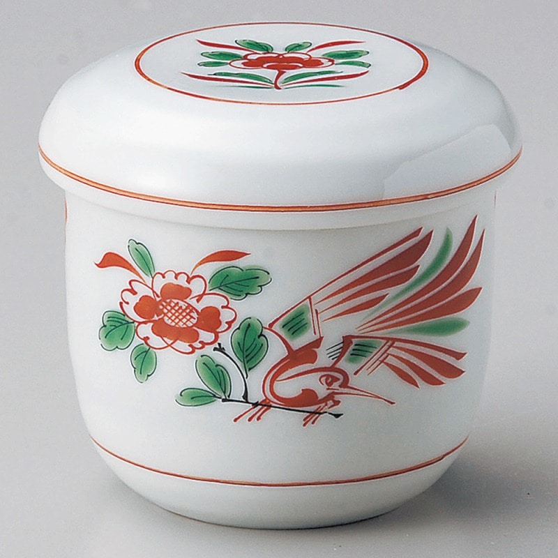 金正陶器 赤絵花鳥むし碗 1個(ご注文単位1個)【直送品】