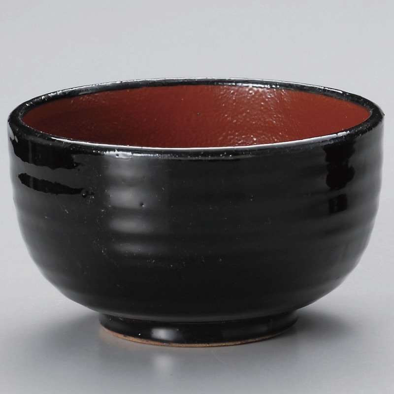 金正陶器 赤と黒腰張5.5丼 1個(ご注文単位1個)【直送品】