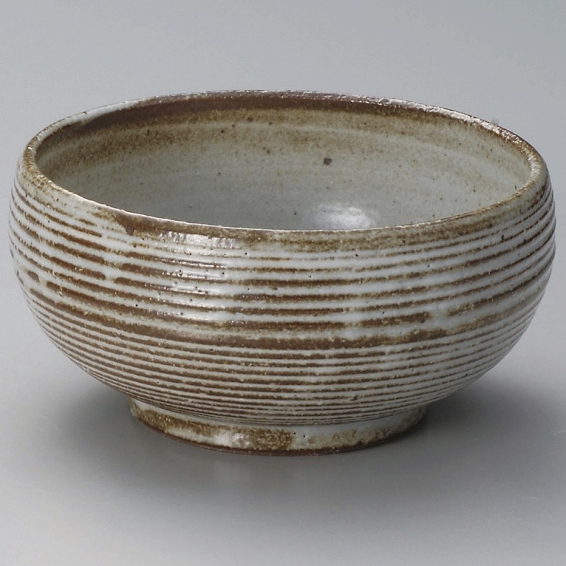 金正陶器 粉引櫛目釜上5.5丼 1個(ご注文単位1個)【直送品】