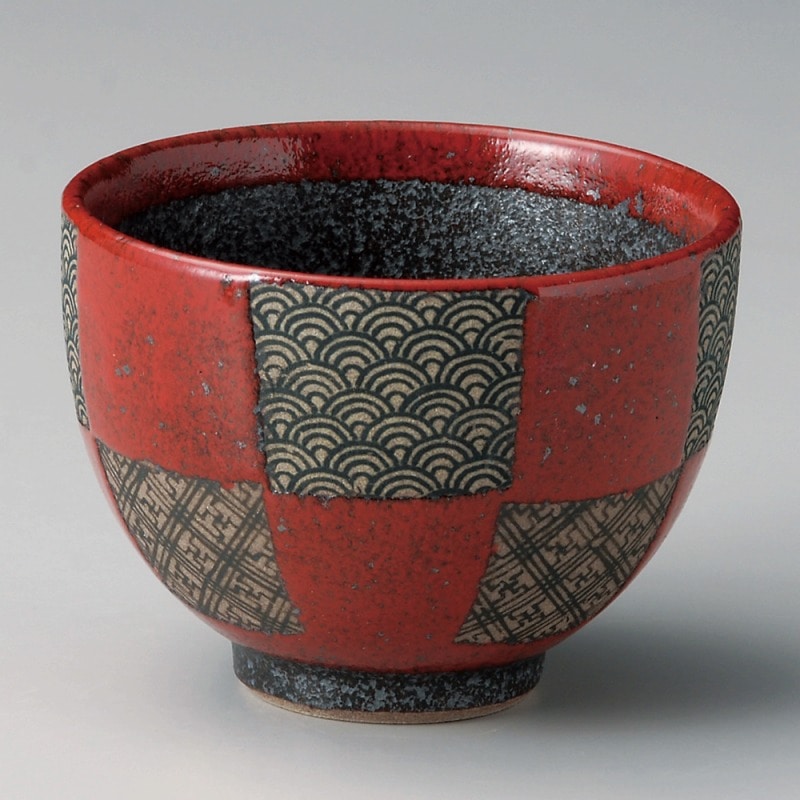 金正陶器 赤市松青海波姫丼(大) 1個(ご注文単位1個)【直送品】