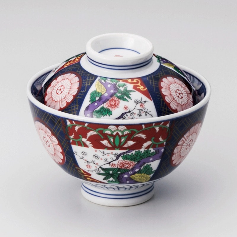 金正陶器 錦牡丹丸蓋丼 1個(ご注文単位1個)【直送品】