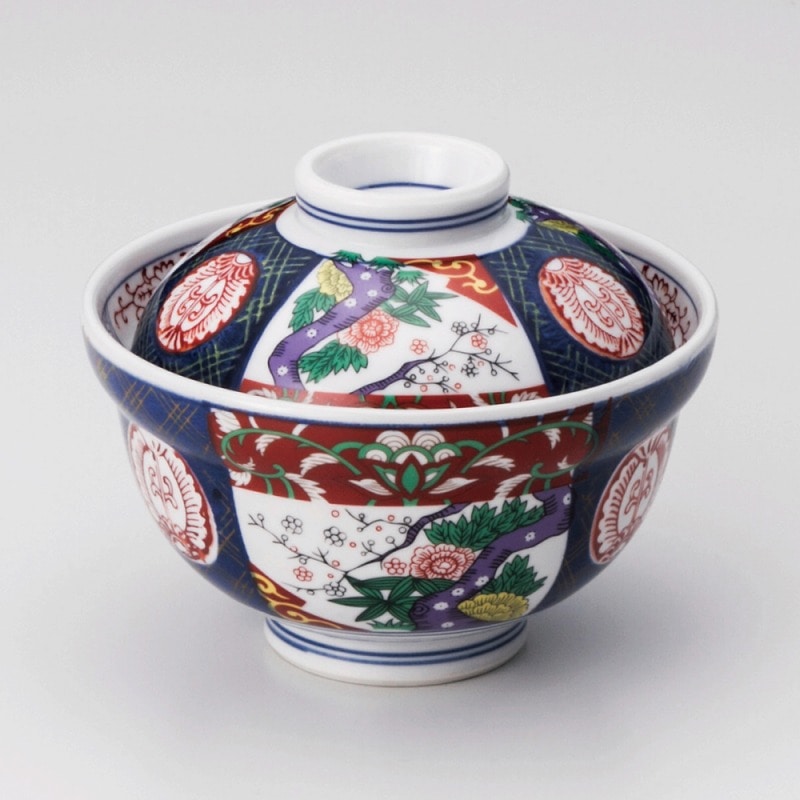 金正陶器 錦牡丹4.5ミニ蓋丼 1個(ご注文単位1個)【直送品】