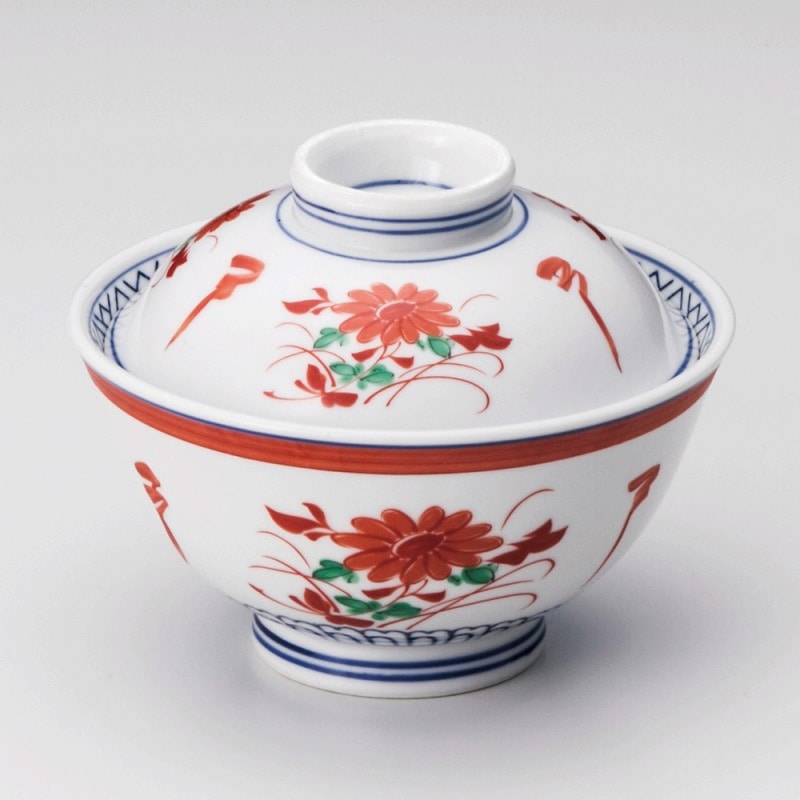 金正陶器 赤絵菊反蓋丼 1個(ご注文単位1個)【直送品】