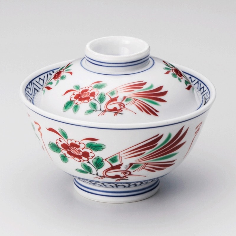 金正陶器 赤絵花鳥反蓋丼 1個(ご注文単位1個)【直送品】