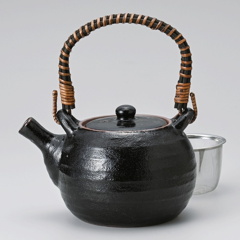 金正陶器 柚子天目8号土瓶 1個(ご注文単位1個)【直送品】