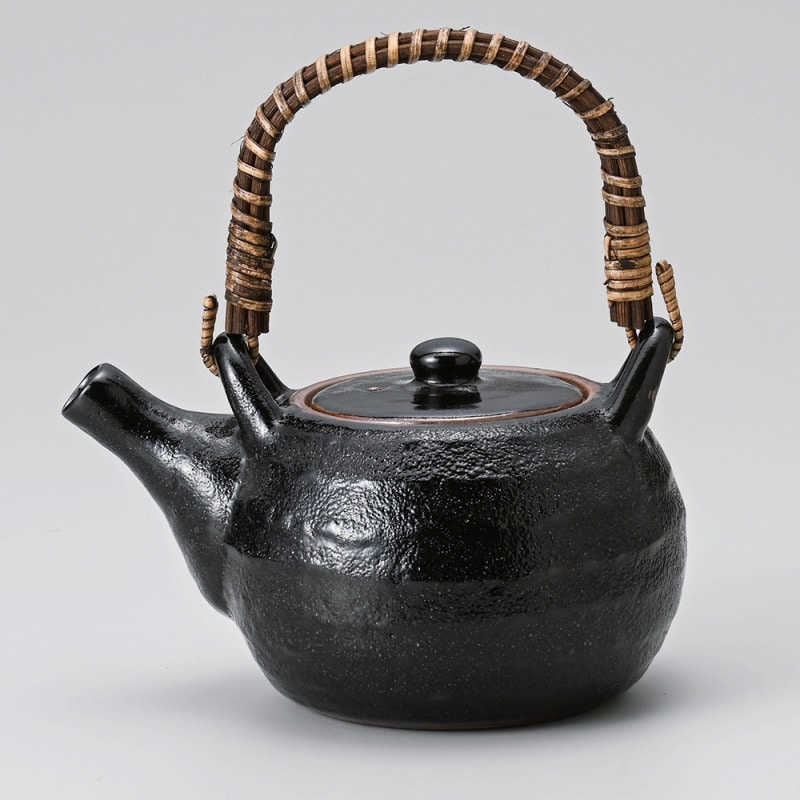 金正陶器 柚子天目4号土瓶 1個(ご注文単位1個)【直送品】