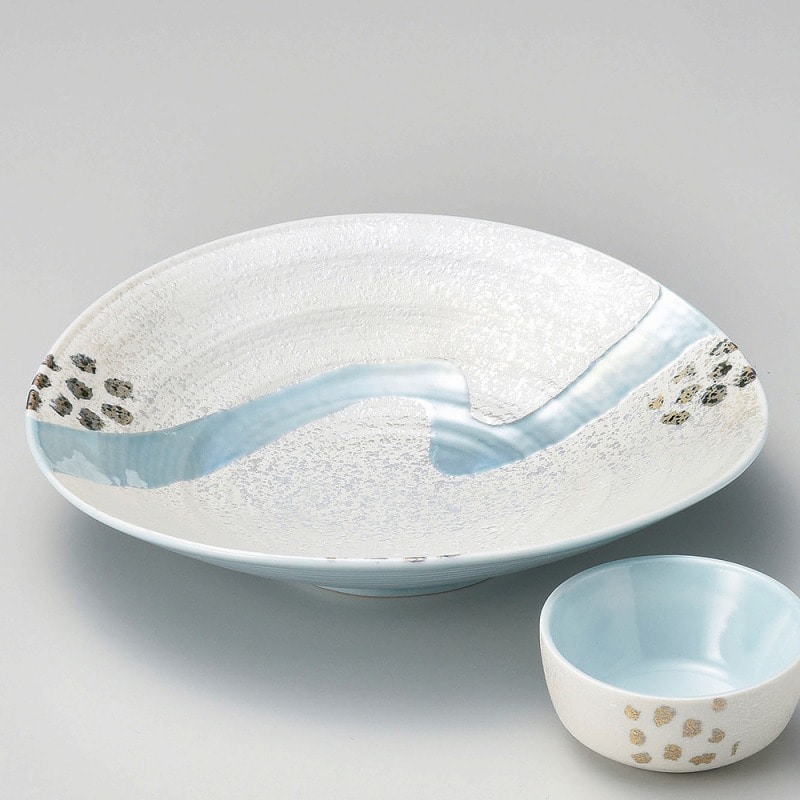金正陶器 パールラスター流水 向付 1個(ご注文単位1個)【直送品】