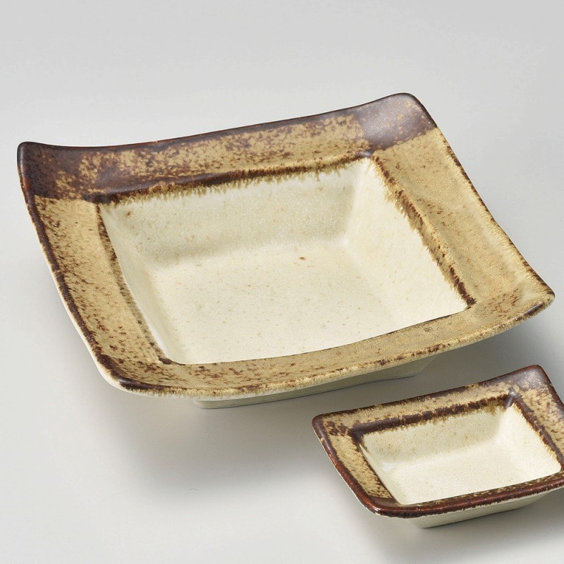 金正陶器 角渕サビ刺身鉢 1個(ご注文単位1個)【直送品】