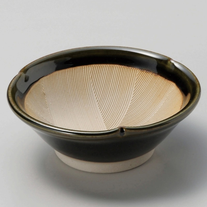 金正陶器 織部三ツ押小鉢 1個(ご注文単位1個)【直送品】