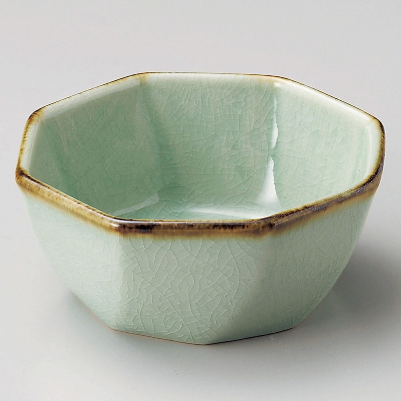 金正陶器 翠玉八角小鉢(中) 1個(ご注文単位1個)【直送品】