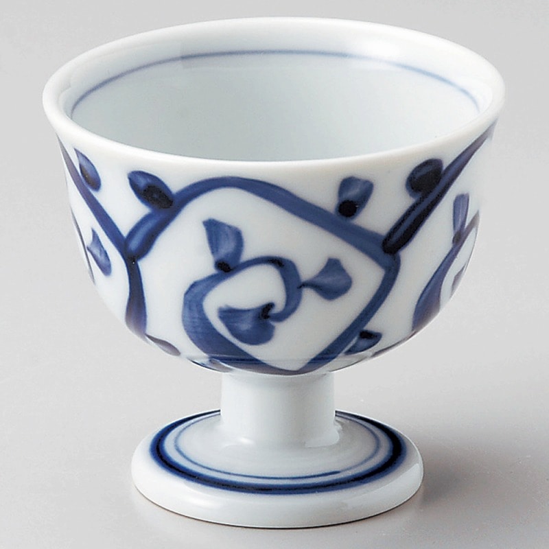 金正陶器 呉須タコ唐草高台小付 1個(ご注文単位1個)【直送品】
