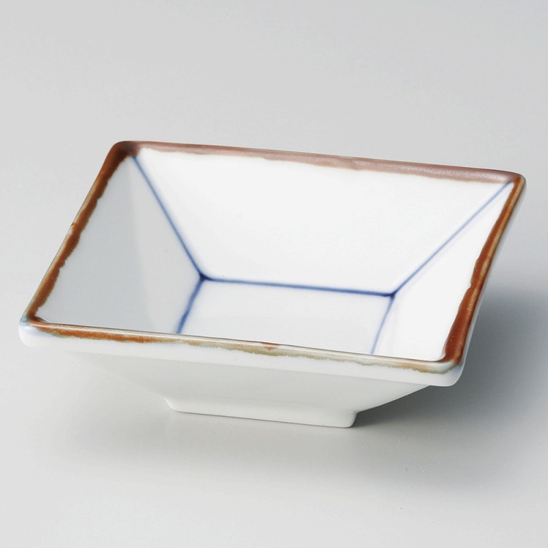 金正陶器 呉須青 7㎝角千代口 1個(ご注文単位1個)【直送品】