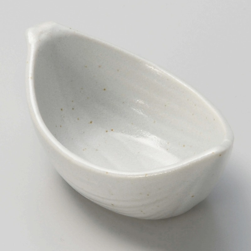 金正陶器 白マット笹舟小付 1個(ご注文単位1個)【直送品】