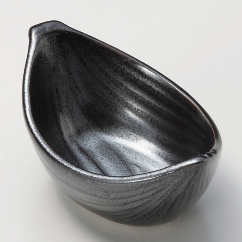金正陶器 黒釉笹舟小付 1個(ご注文単位1個)【直送品】