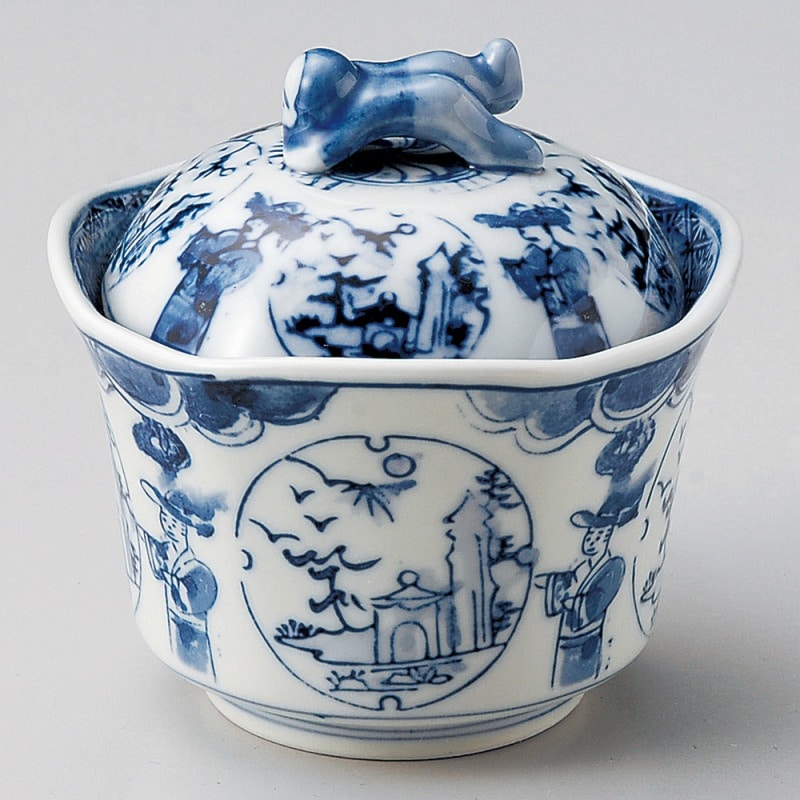 金正陶器 古染閑人蓋物 1個(ご注文単位1個)【直送品】