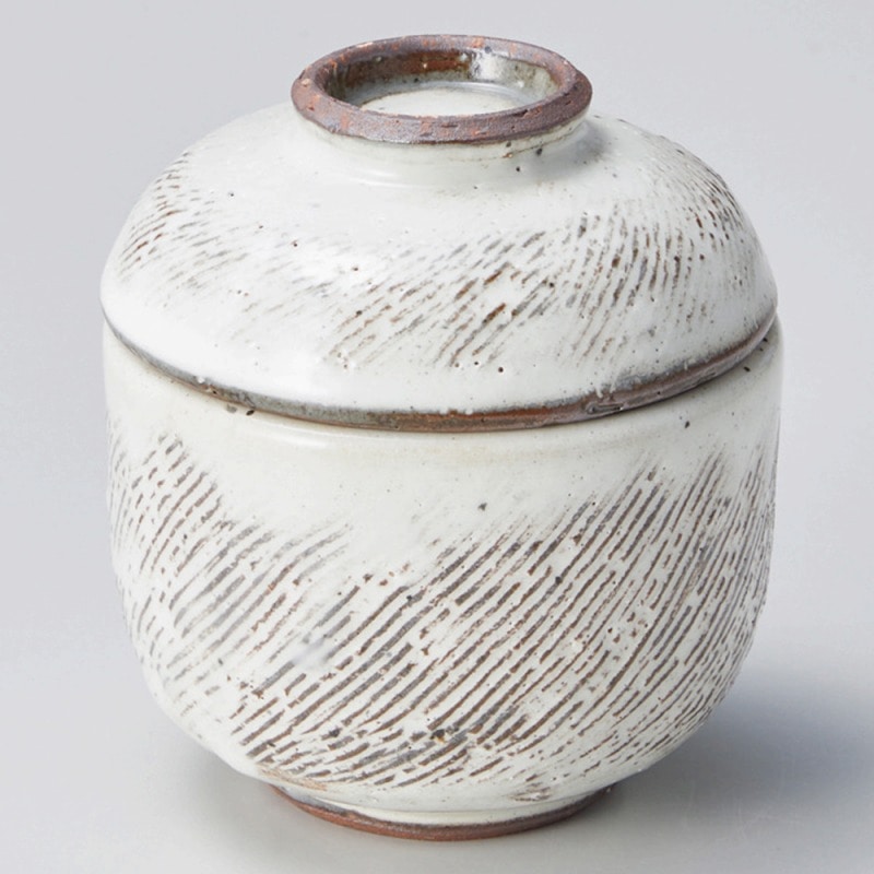 金正陶器 粉引櫛目小むし碗 1個(ご注文単位1個)【直送品】