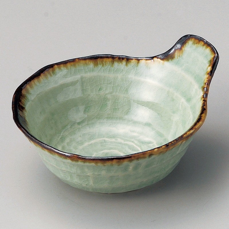 金正陶器 翠玉ロクベ手付とんすい(小) 1個(ご注文単位1個)【直送品】