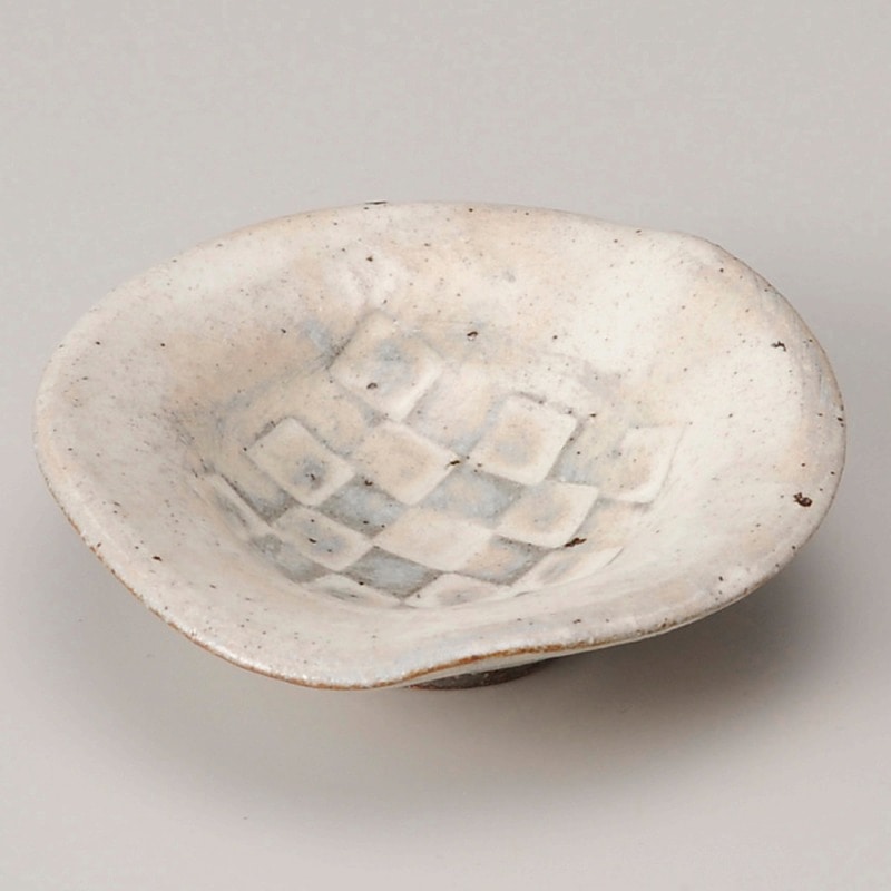金正陶器 粉引内市松ひねり珍味 1個(ご注文単位1個)【直送品】