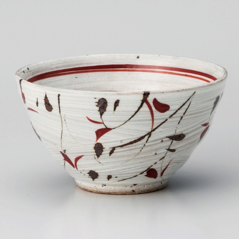 金正陶器 赤絵サビ唐草飯碗 1個(ご注文単位1個)【直送品】