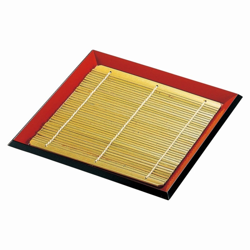 金正陶器 7寸角布目 朱渕黒竹スのみ 1個(ご注文単位1個)【直送品】
