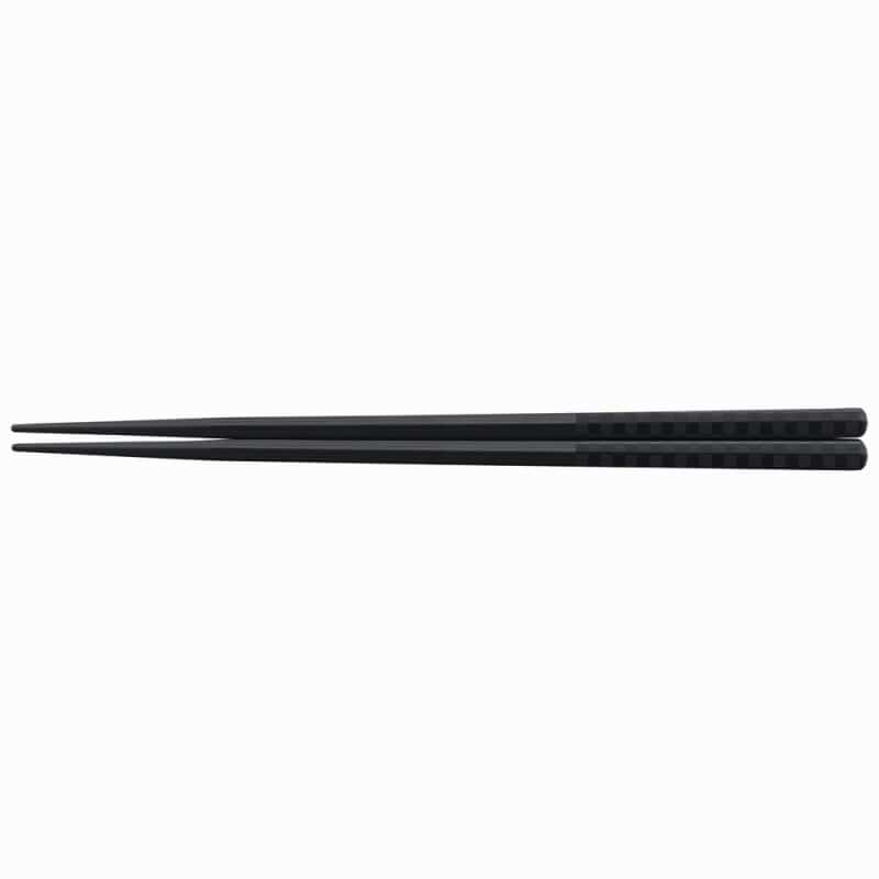 金正陶器 ［PBT］22.5㎝チェック五角箸 黒OM 1個（ご注文単位1個）【直送品】