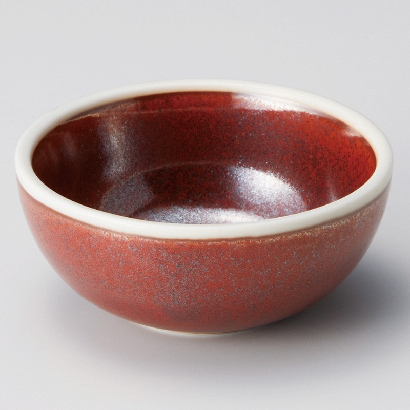 金正陶器 鉄赤渕透明釉8.5㎝ボール 1個(ご注文単位1個)【直送品】