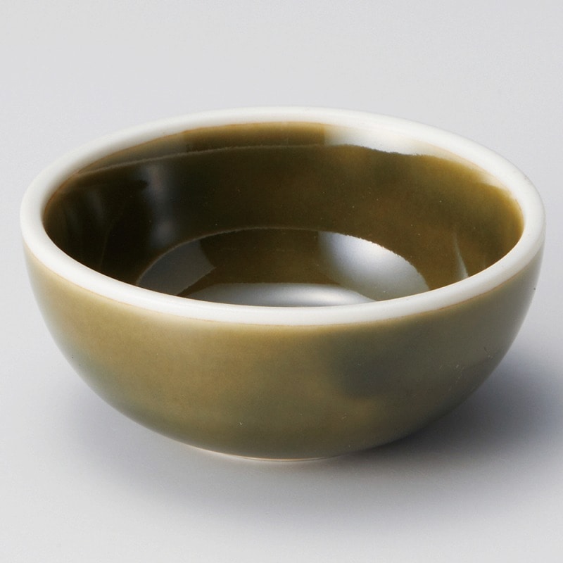 金正陶器 オリーブ渕透明釉8.5㎝ボール 1個(ご注文単位1個)【直送品】
