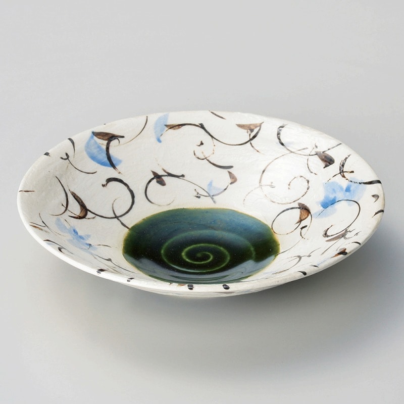 金正陶器 織部手描き盛鉢 1個(ご注文単位1個)【直送品】