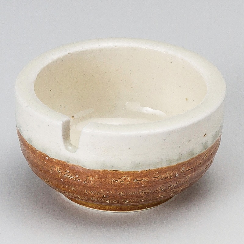 金正陶器 伊賀白流し灰皿小 1個(ご注文単位1個)【直送品】