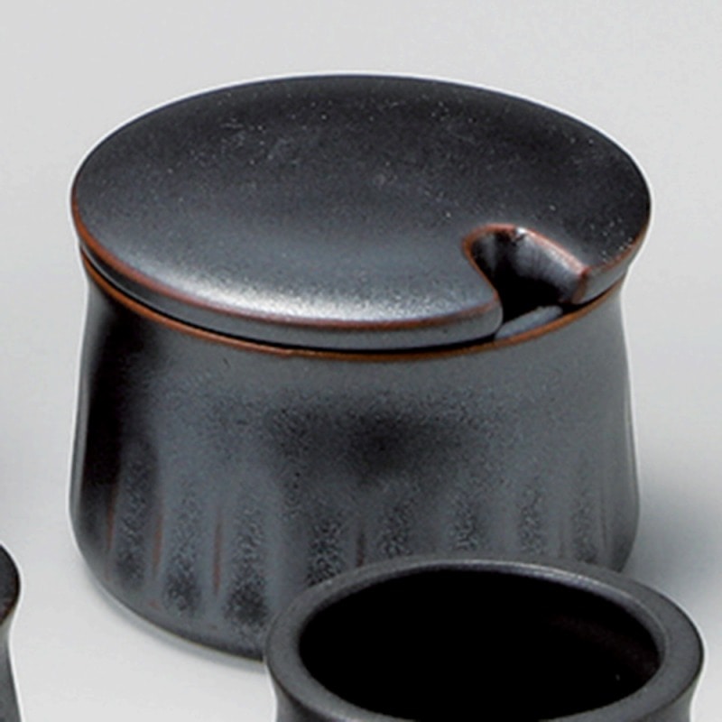 金正陶器 黒ソギ辛子入れ 1個(ご注文単位1個)【直送品】