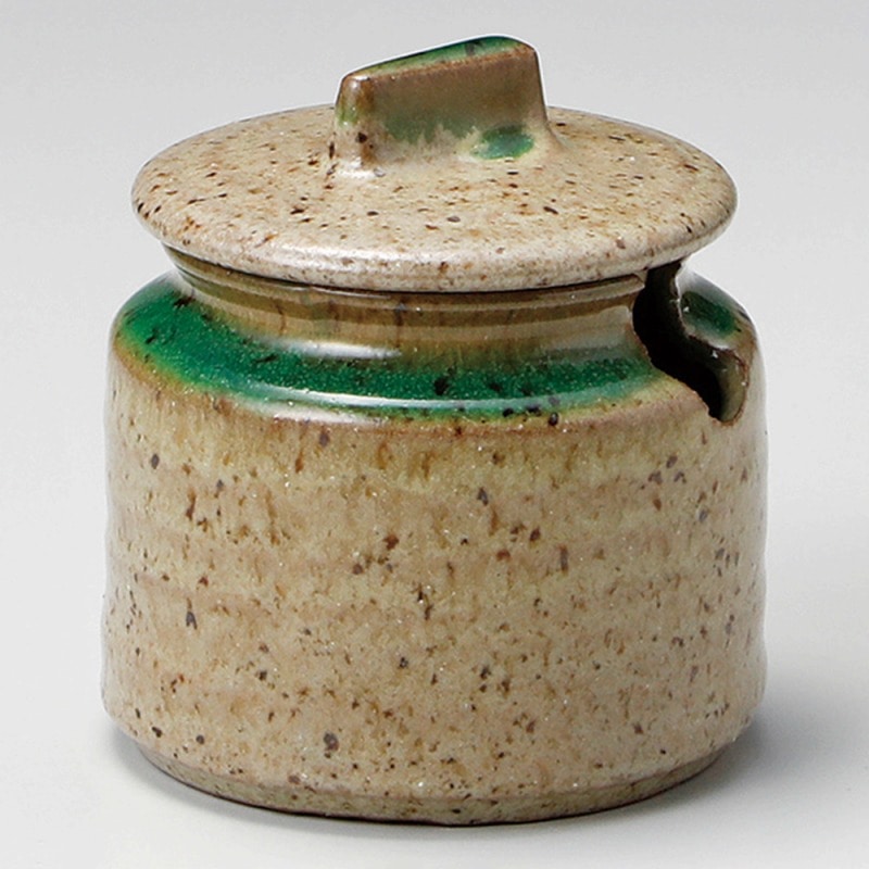 金正陶器 黄瀬戸ビードロ切込み蓋物 1個(ご注文単位1個)【直送品】