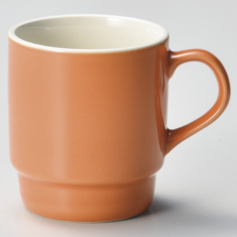 金正陶器 オレンジ色スタックマグ(新型) 1個(ご注文単位1個)【直送品】