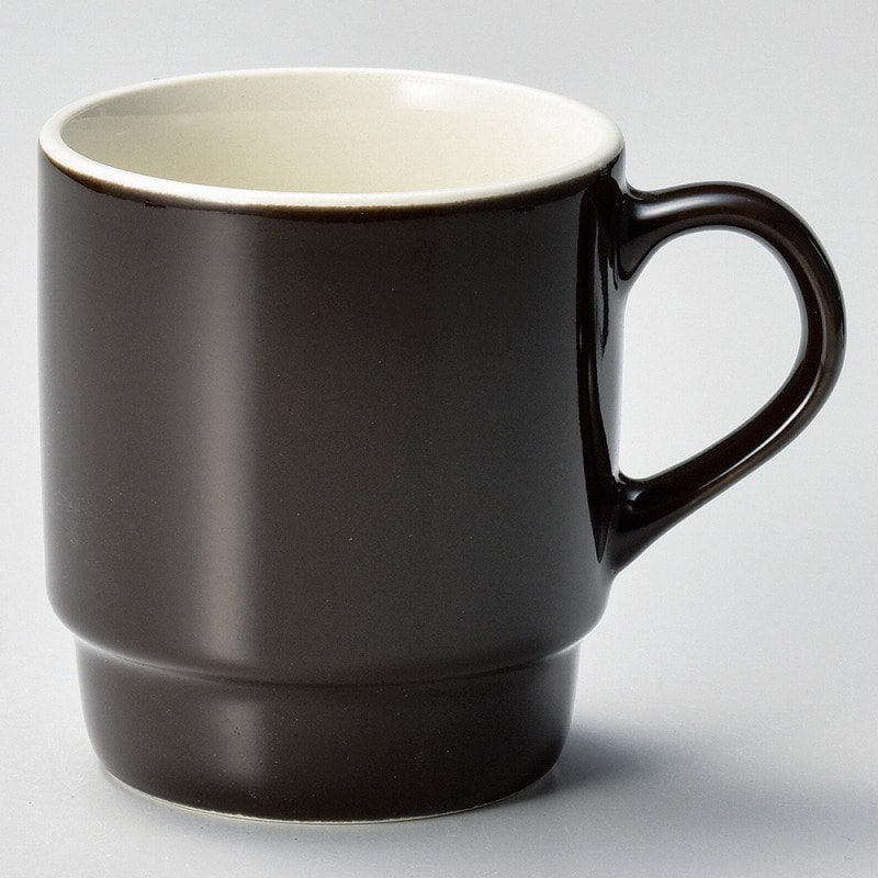 金正陶器 チョコ色スタックマグ(新型) 1個(ご注文単位1個)【直送品】