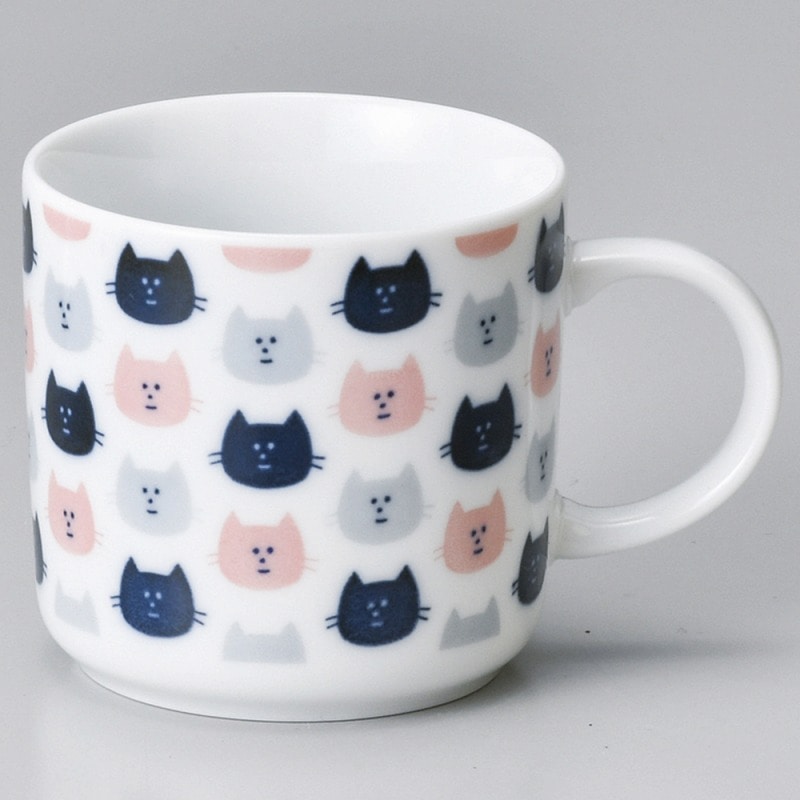 金正陶器 ネコねこマグカップ 1個(ご注文単位1個)【直送品】