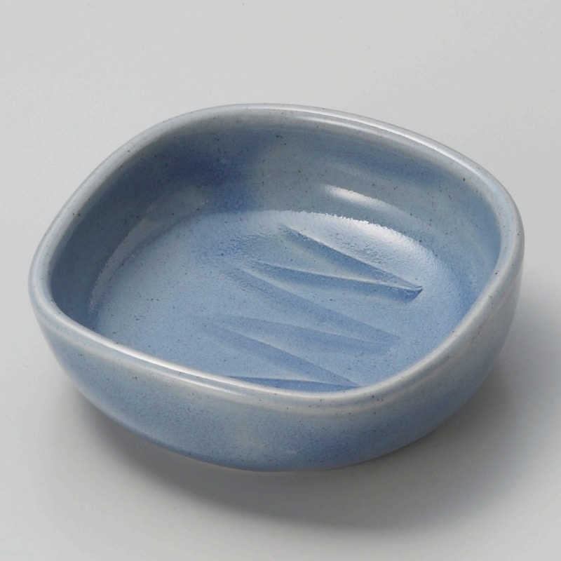 金正陶器 青釉ソギ 角鉢 1個(ご注文単位1個)【直送品】