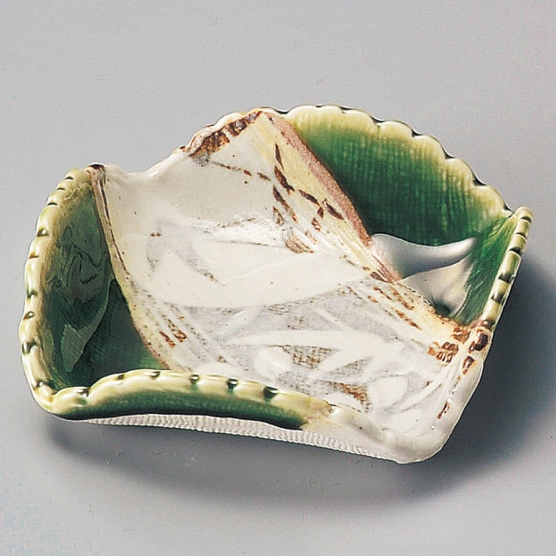 金正陶器 織部山草花角鉢 1個(ご注文単位1個)【直送品】