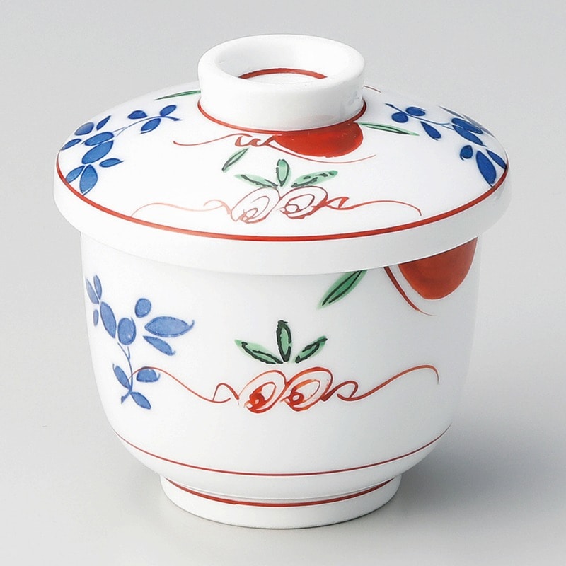 金正陶器 染錦春日(強化) 京形むし碗 1個(ご注文単位1個)【直送品】