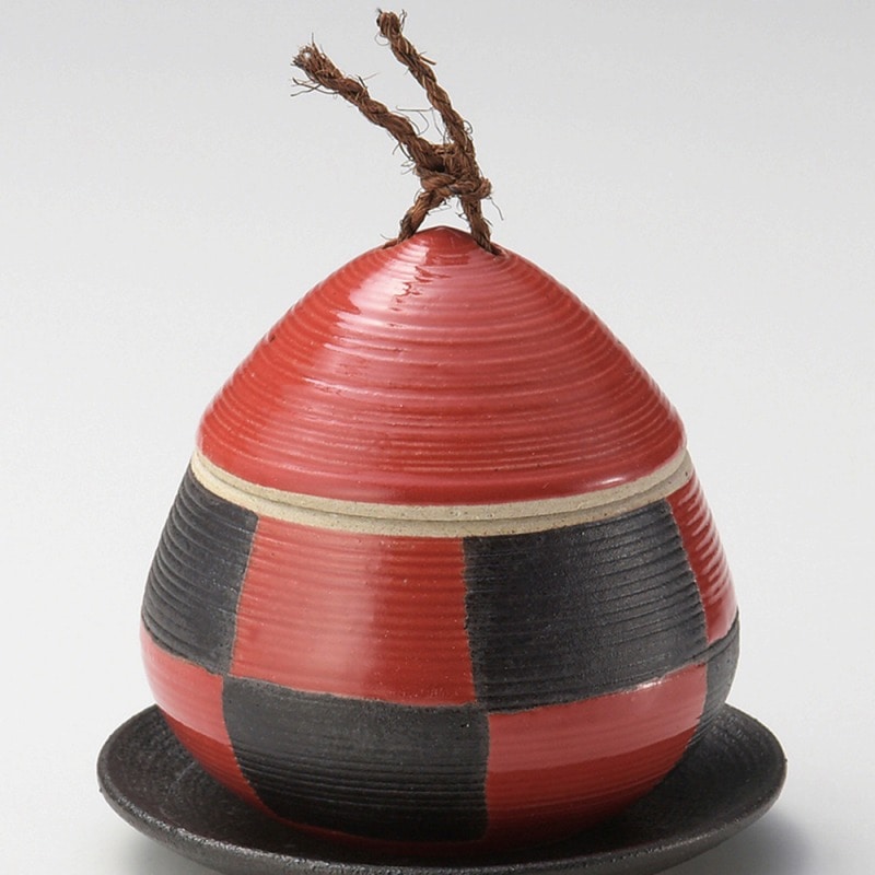 金正陶器 赤市松クリむし碗(大) 1個(ご注文単位1個)【直送品】