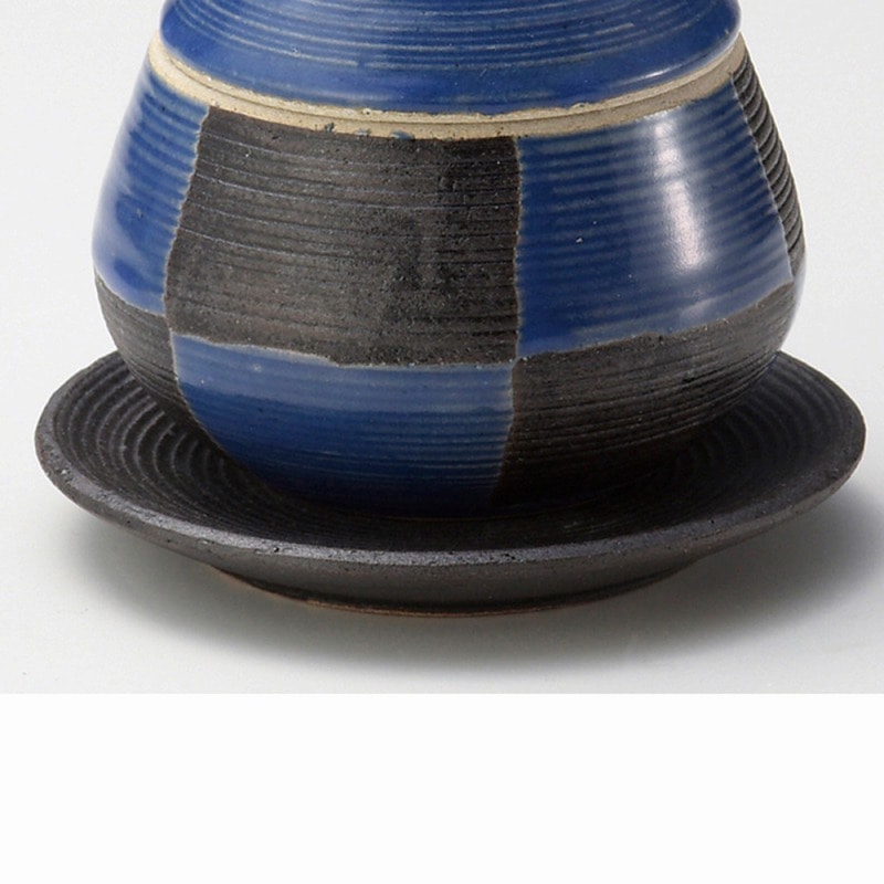 金正陶器 黒いぶし筋彫小皿 1個(ご注文単位1個)【直送品】