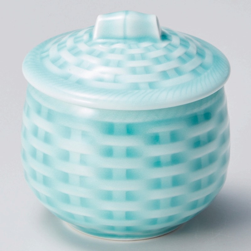 金正陶器 強化深海青地かごめミニむし碗 1個(ご注文単位1個)【直送品】